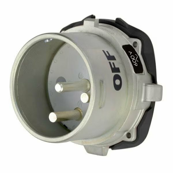 Ds100 Inlet Metal Size 5 Type 4X Ip 69 2P+G 100A 600 Vac 60 Hz No Aux, Meltric, Mfr#: 37-98142